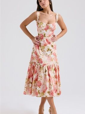 NWT House of CB Pink Peony Elia Dress